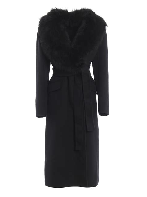 prada coat with fur collar|prada coat price.